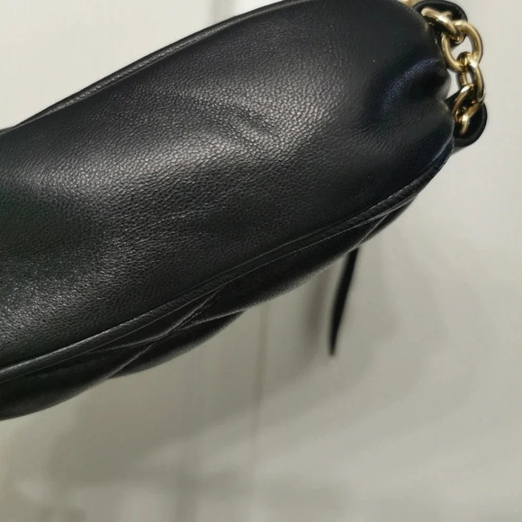 DKNY LARA Black 100% Geniune Leather Crossbody Bag  Small Quilted Purse - Picture 3 of 4